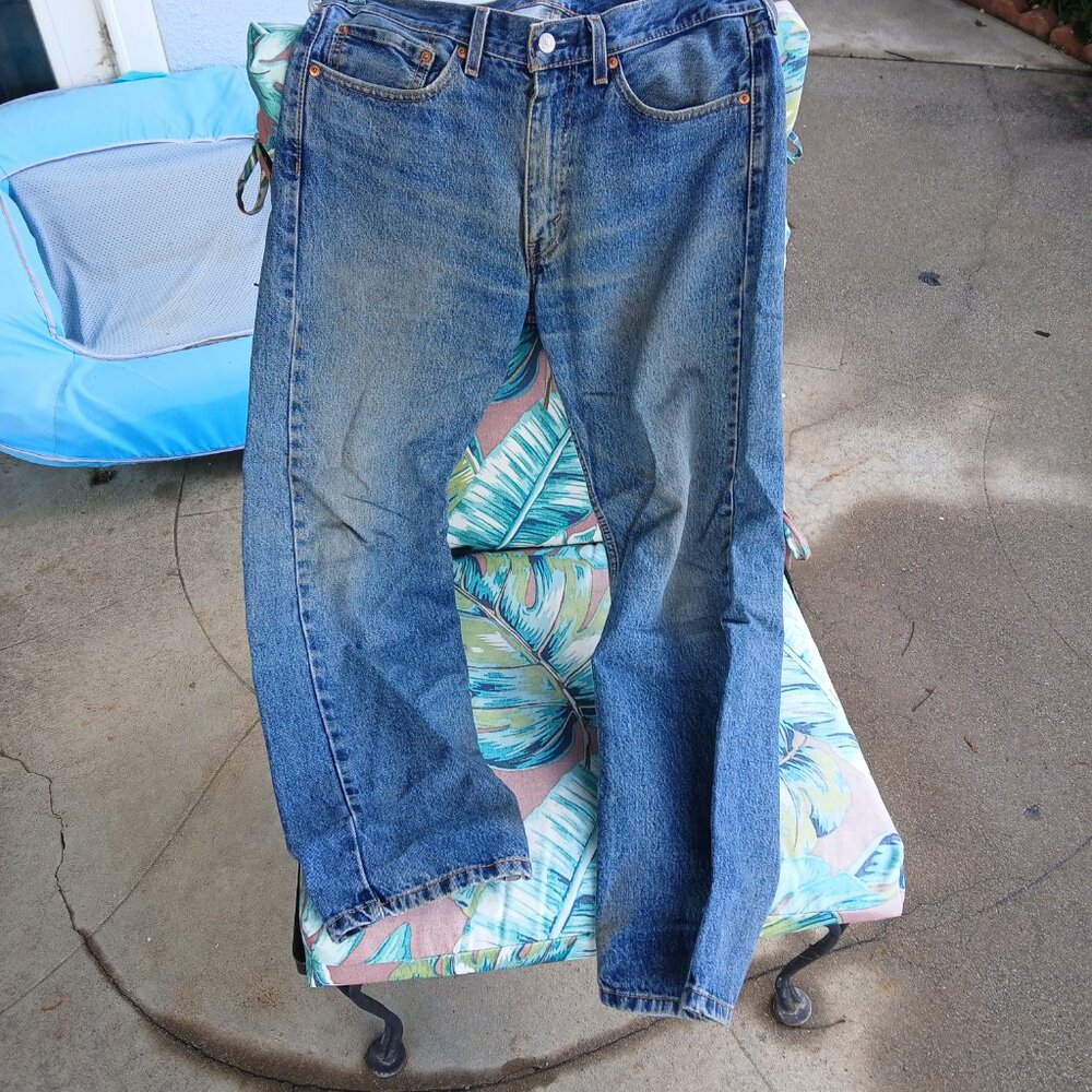 LEVI'S 505 STRAIGHT LEG MEDIUM WASH JEANS 33 X 30 MEN'S - Picture 16 of 16
